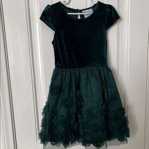 Rare Editions Green Velvet Dress